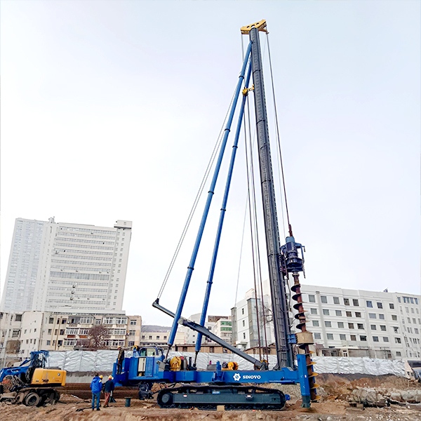 CFA drilling rig working