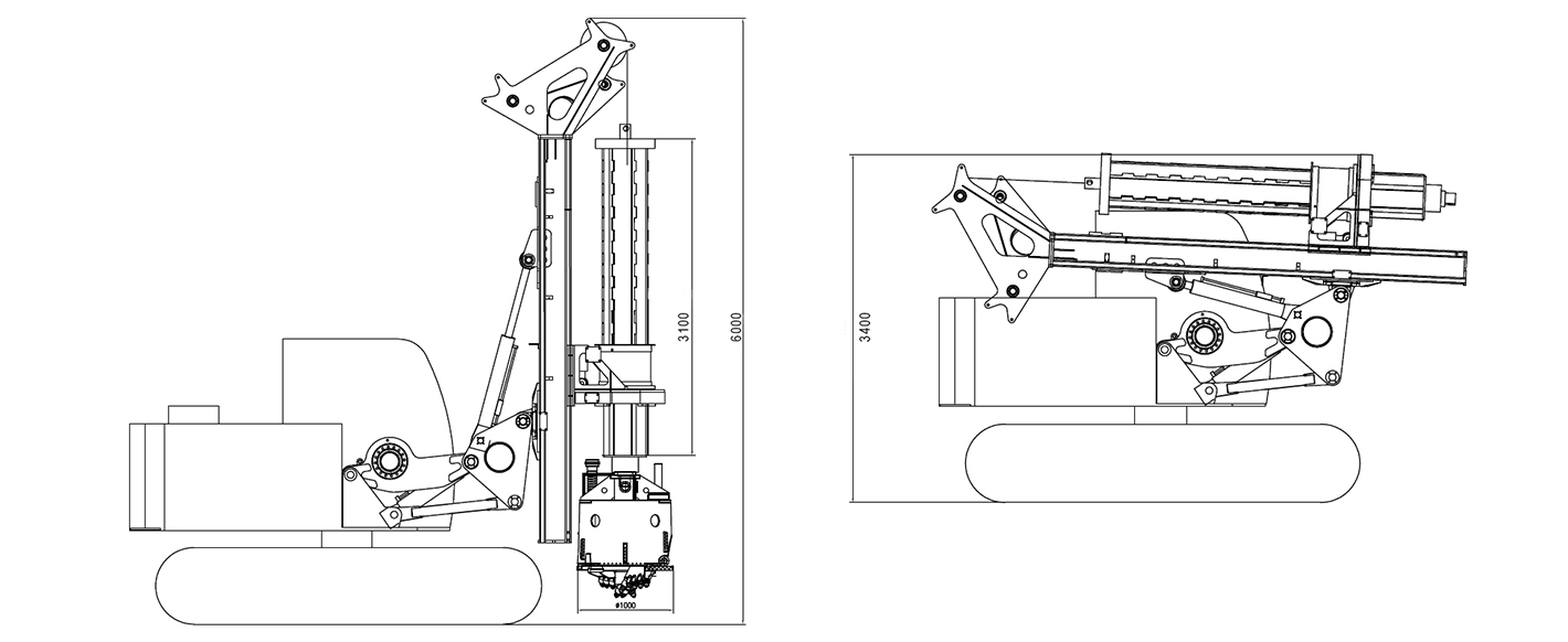 Tr80s Rig TR80S Compact Low Headroom Rotary Drilling Rig|SINOVO Rig – SINOVO